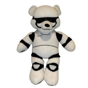 Build-A-Bear Star Wars Stormtrooper Bear, White and Black, EUC